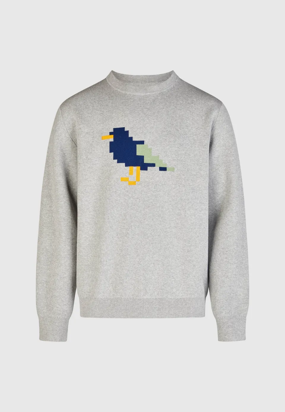 cleptomanicx-pixel-gull-crewneck-strickpullover-bio-gr-m image 1
